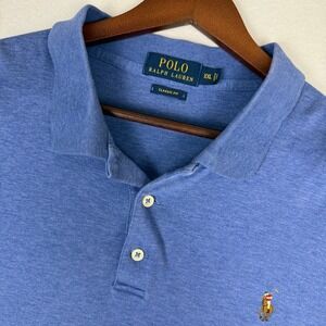 Polo Ralph Lauren Polo Shirt Mens 2XL Short Sleeve Embroidered Flesh Pony Preppy